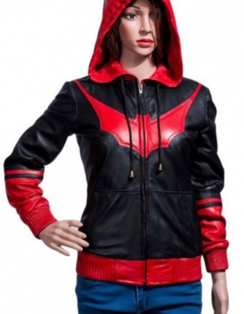 Batwoman Katherine Kane Hooded Leather Jacket