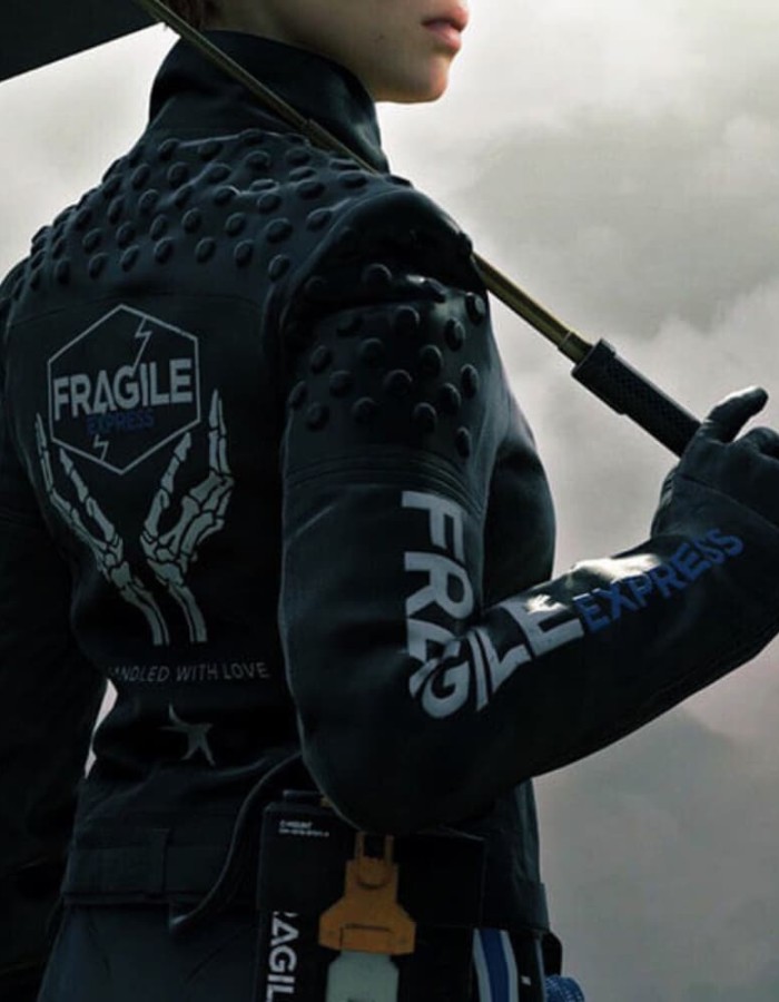 Death Stranding Fragile Express Black Leather Jacket