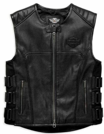 Harley Davidson Black Leather Vest