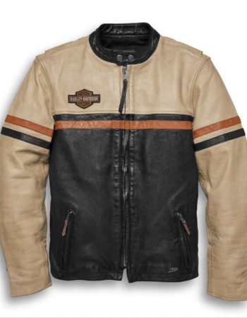 Harley Davidson Motorcycle Cowhide Leather Jacket