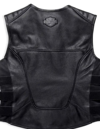 Harley Davidson Black Leather Vest