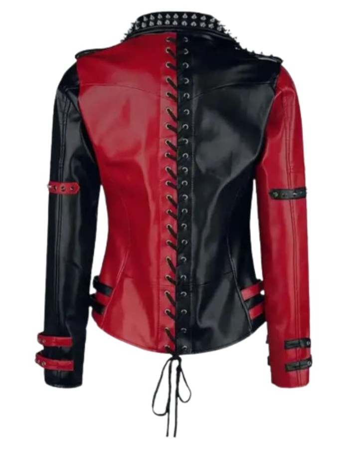Harley Quinn Heartless Asylum Biker Leather Jacket