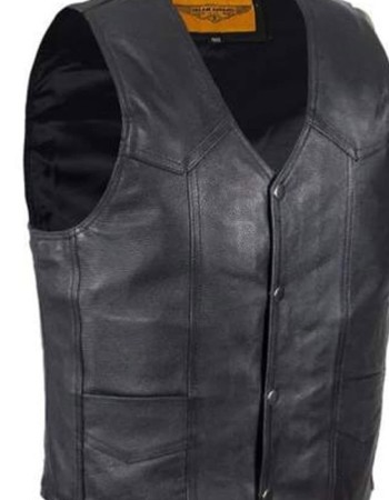Men's Hells Angels California Biker Black Leather Vest