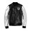 Justin Bieber Black And Silver Leather Bomber Varsity Jacket