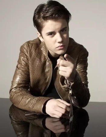 Justin Bieber Brown Snake Leather Jacket