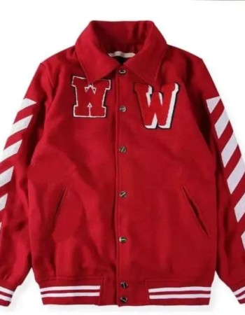 Justin Bieber Red Varsity Jacket
