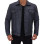 Mens Grayish Blue Trucker Leather Jacket