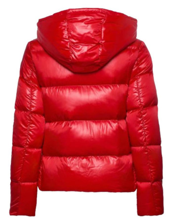 Mens Hooded Puffer Red Jacket