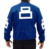 8 Ball Blue Leather Bomber Jacket