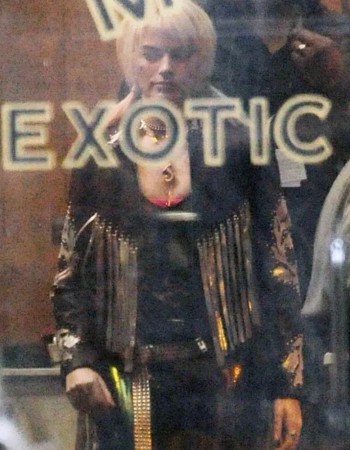 Birds of Prey Harley Quinn Fringe Black Leather Jacket