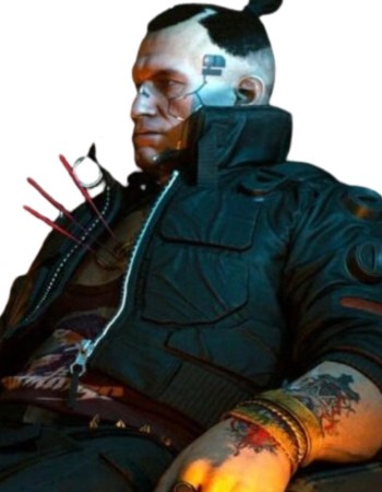 CYBERPUNK 2077 JACKIE WELLES BLACK LEATHER JACKET