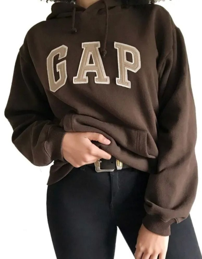 UNISEX BROWN FLEECE HOODIE