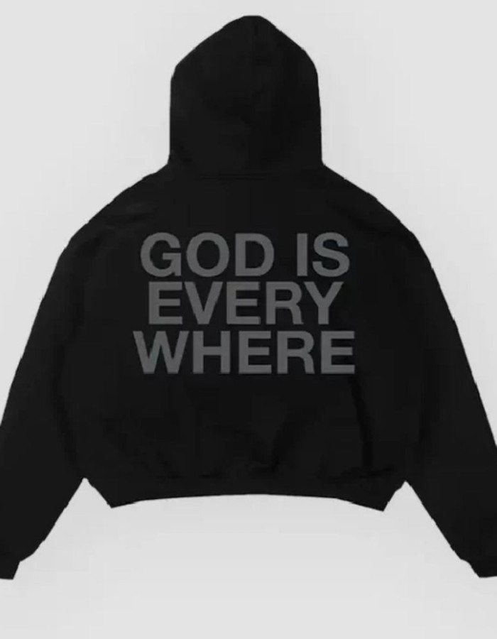 GOD IS EVERYWHERE BLACK HOODIE