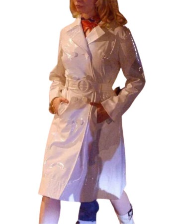 Last Night in Soho Anya Taylor (Sandy) White Leather Coat