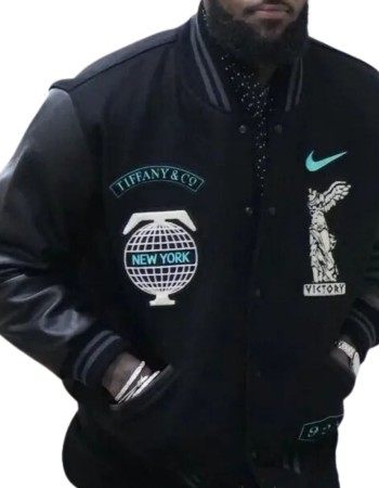 Lebron James Tiffany & Co Black Bomber Jacket