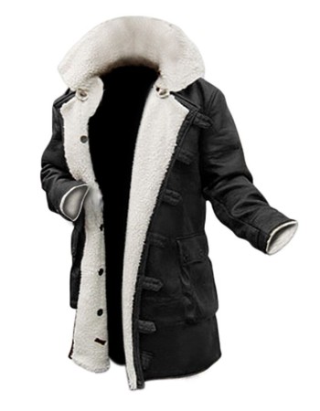 Men's Exclusive Bane Black Winters Sherpa Leather Coat