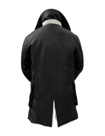 Men's Exclusive Bane Black Winters Sherpa Leather Coat