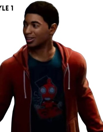 MILES MORALES SPIDER VERSE COTTON HOODED JACKET