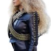 Super Bowl 50 Halftime Show Beyonce Military Black Leather Jacket