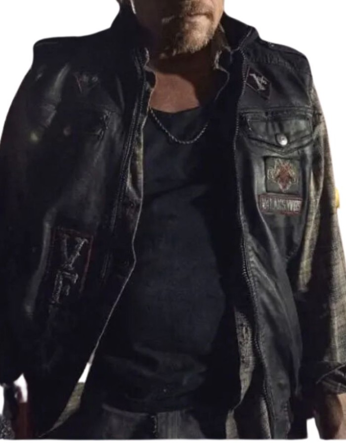 The Walking Dead Season 10 Baxter Black Leather Vest