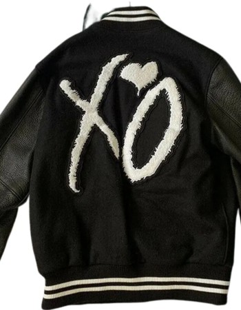 THE WEEKND XO TOUR BLACK VARSITY BOMBER JACKET