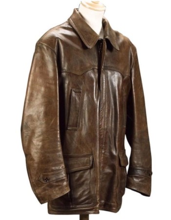 TOMORROW NEVER DIES JAMES BOND BROWN LEATHER JACKET