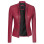 Cafe Racer Women's Slim Fit Pink Leather Jacket