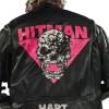 WWE 2K22 BRET THE HITMAN HART BLACK  LEATHER JACKET