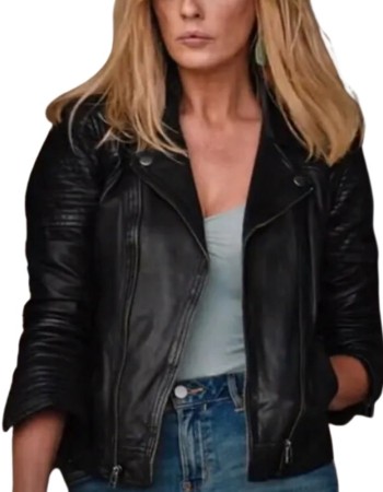 Yellowstone Season 4 Beth Dutton Black Leather Jacket