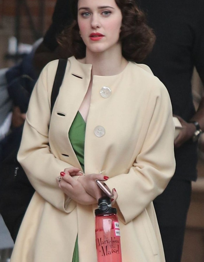 The Marvelous Mrs Maisel Rachel Brosnahan (Miriam Maisel) Wool Off White Coat 