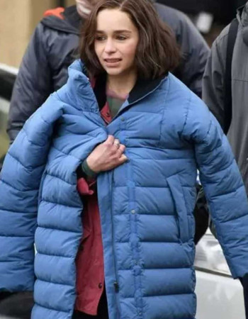 Secret Invasion 2023 Emilia Clarke (G'iah) Blue Puffer Coat