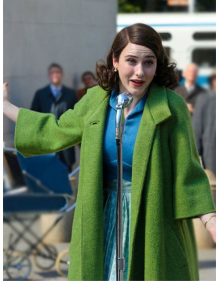 The Marvelous Mrs. Maisel Rachel Brosnahan (Miriam Maisel) Green Coat