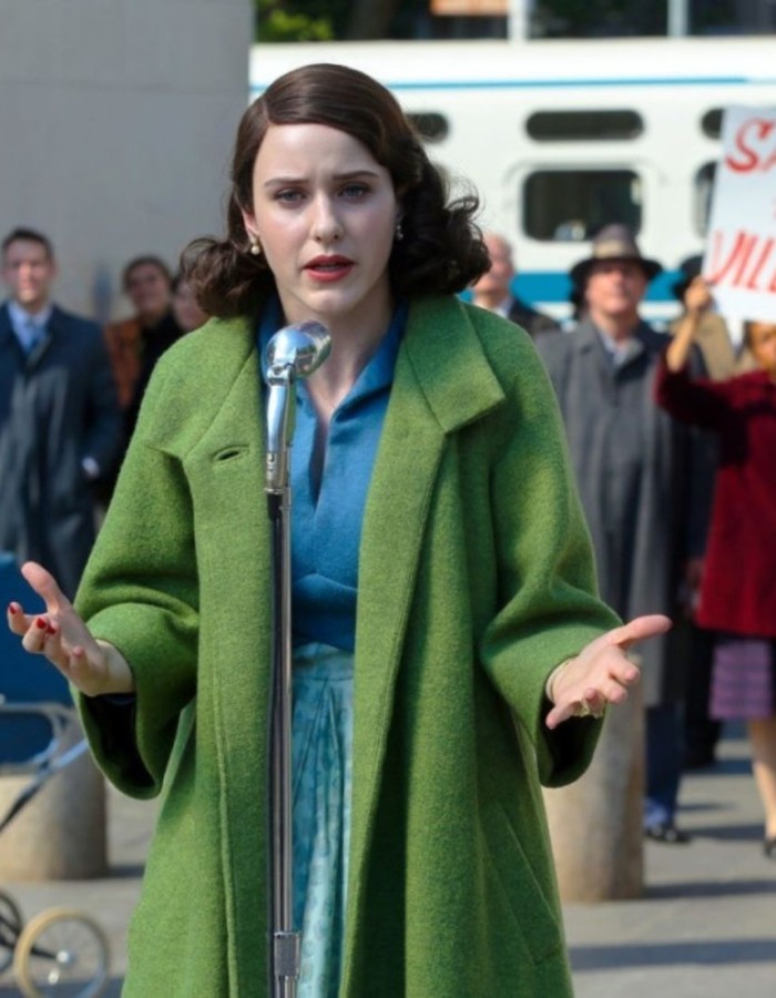 The Marvelous Mrs. Maisel Rachel Brosnahan (Miriam Maisel) Green Coat