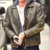 5lbs of Pressure 2024 Luke Evans Brown Leather Jacket