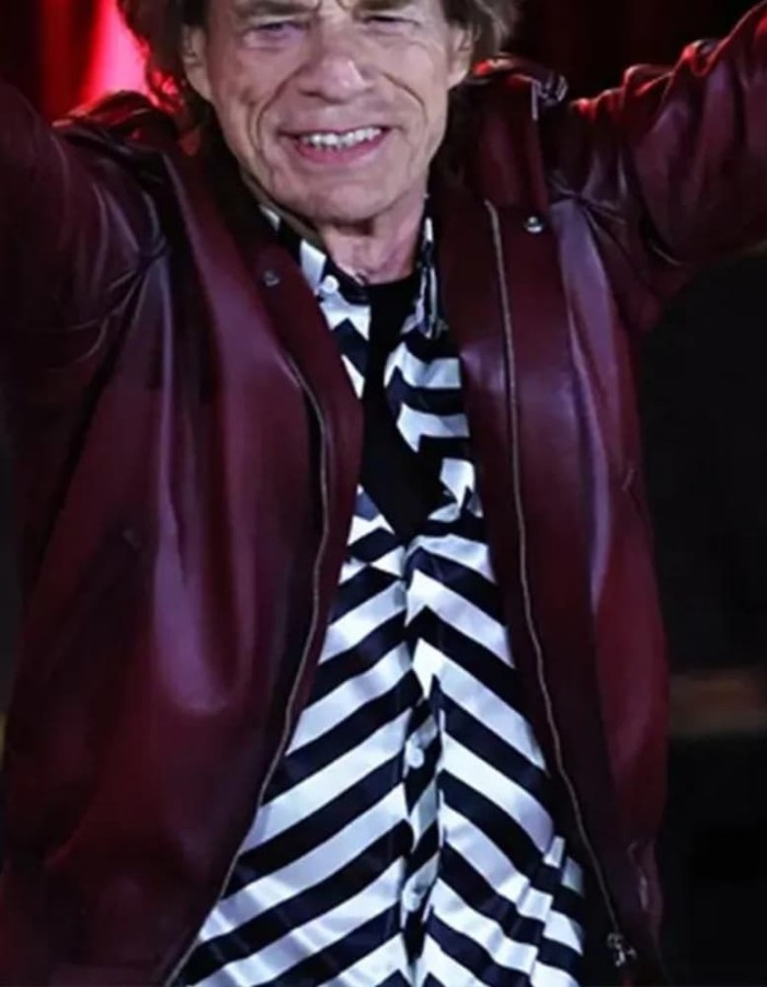 Mick Jagger NYC Club Bomber Leather Jacket