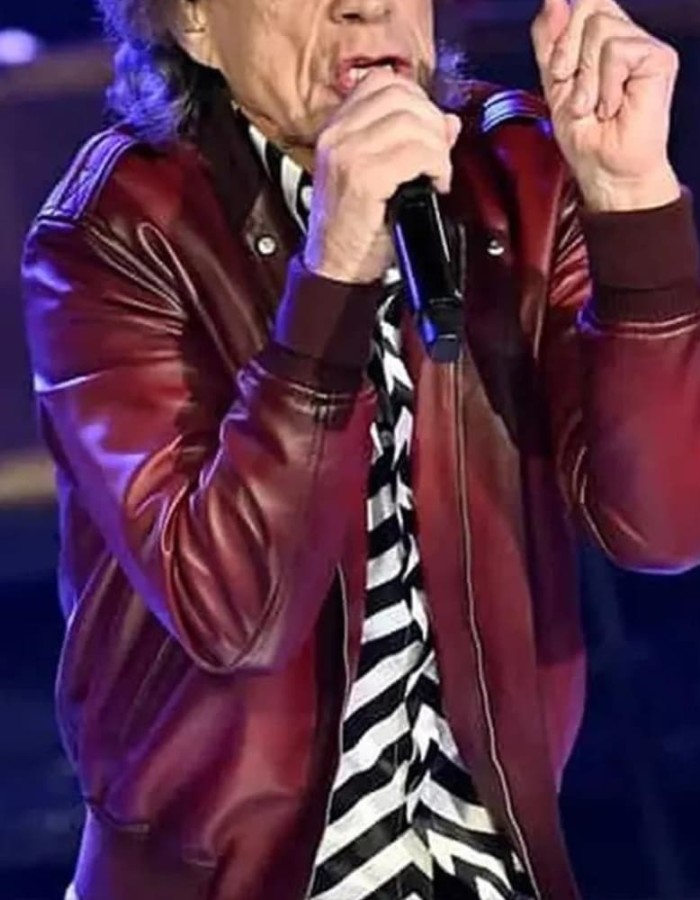 Mick Jagger NYC Club Bomber Leather Jacket