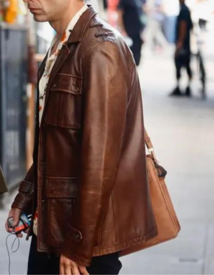 A Different Man 2024 Sebastian Stan (Edward) Brown Leather Jacket