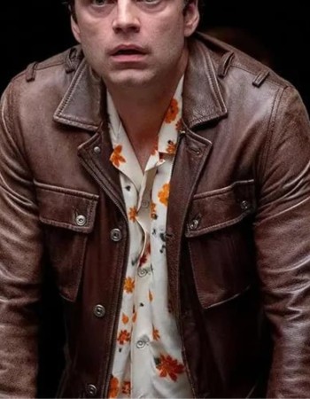 A Different Man 2024 Sebastian Stan (Edward) Brown Leather Jacket