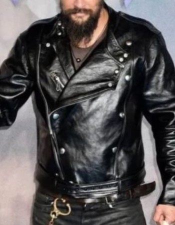 Aquaman and the Lost Kingdom Jason Momoa Black Leather Jacket