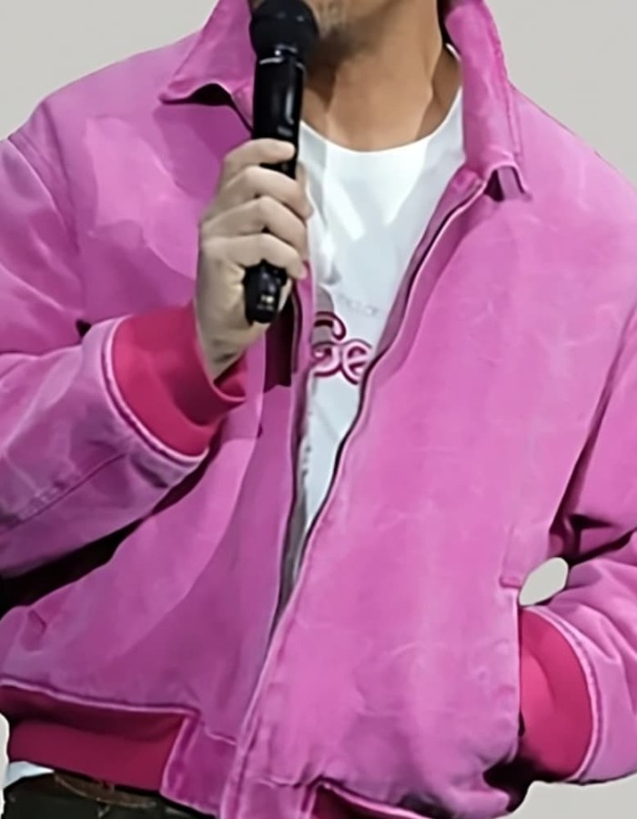 Barbie Ryan Gosling (Ken) Pink Suede Leather Jacket