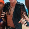 Barbie Ryan Gosling (Ken) Black Fringe Leather Vest