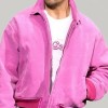 Barbie Ryan Gosling (Ken) Pink Suede Leather Jacket