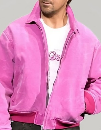 Barbie Ryan Gosling (Ken) Pink Suede Leather Jacket