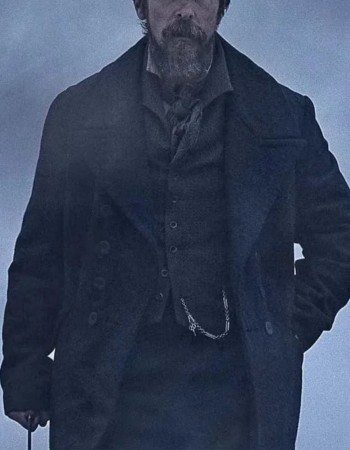 The Pale Blue Eye 2022 Christian Bale Black Coat