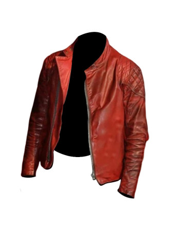 EZRA MILLER RED LEATHER JACKET