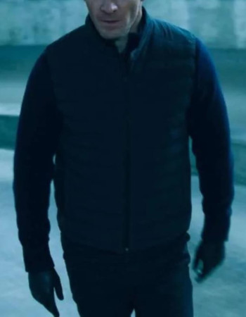 The Killer Michael Fassbender Black Puffer Vest