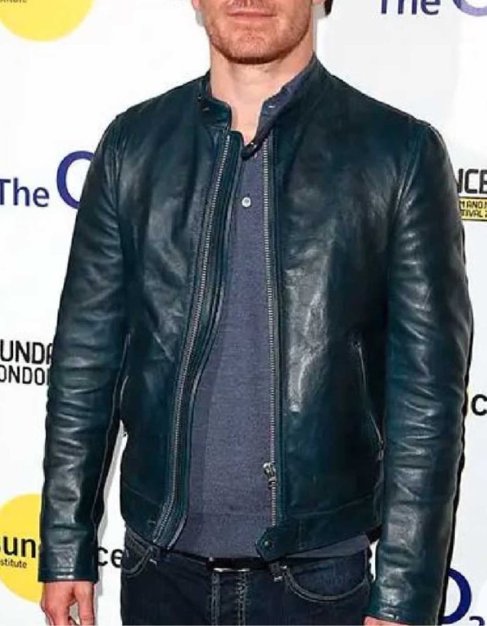 Next Goal Wins 2023 Michael Fassbender Black Leather Jacket