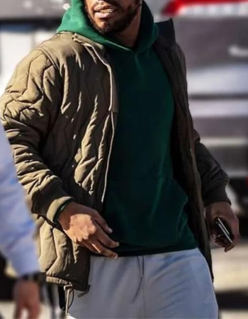 They Cloned Tyrone 2023 John Boyega Quilted Green Jacket