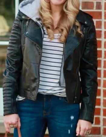 Bagheria Women's Top Notch Black Leather Jacket