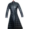 Matrix Reloaded Trinity Carrie-Anne Moss Trench Leather Coat